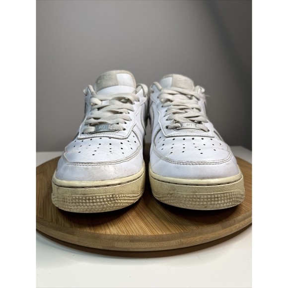 Nike Air Force 1 Womens Size 10.5 Shoes Low '07 White Leather Sneakers 315115 - Picture 2 of 8